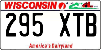 WI license plate 295XTB