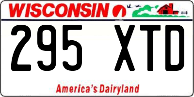 WI license plate 295XTD