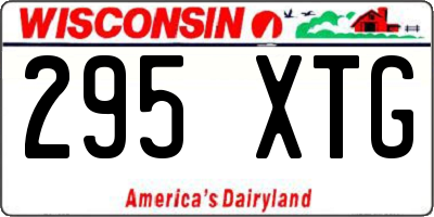 WI license plate 295XTG