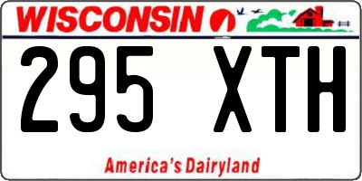 WI license plate 295XTH