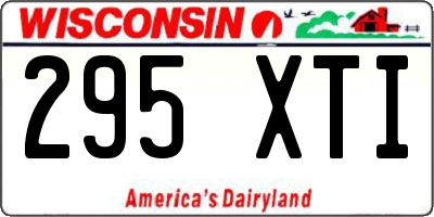 WI license plate 295XTI