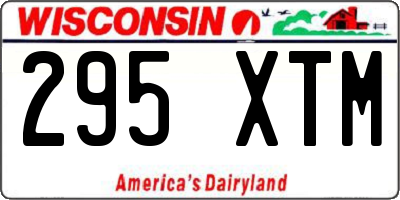 WI license plate 295XTM