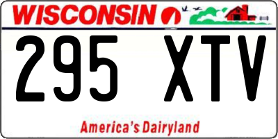 WI license plate 295XTV