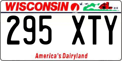 WI license plate 295XTY