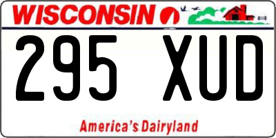 WI license plate 295XUD