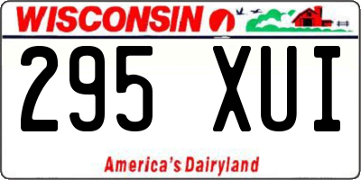 WI license plate 295XUI