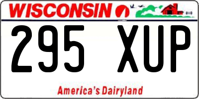 WI license plate 295XUP