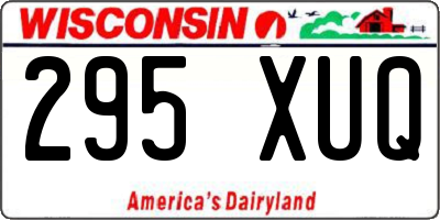 WI license plate 295XUQ