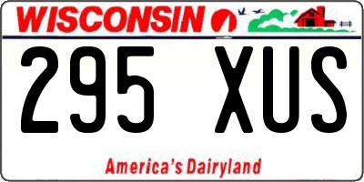 WI license plate 295XUS