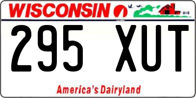 WI license plate 295XUT