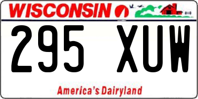 WI license plate 295XUW