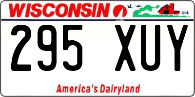 WI license plate 295XUY