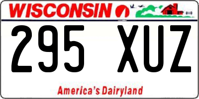 WI license plate 295XUZ