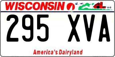 WI license plate 295XVA