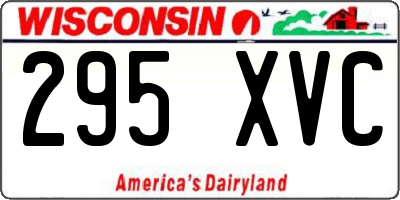 WI license plate 295XVC
