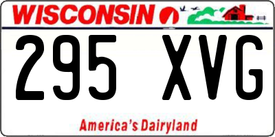 WI license plate 295XVG