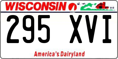 WI license plate 295XVI