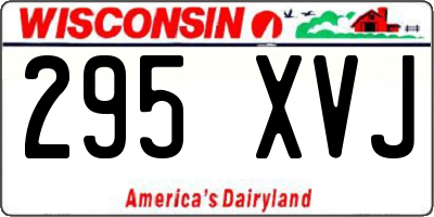 WI license plate 295XVJ
