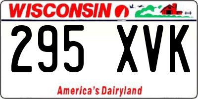 WI license plate 295XVK