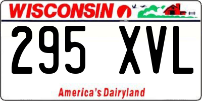 WI license plate 295XVL