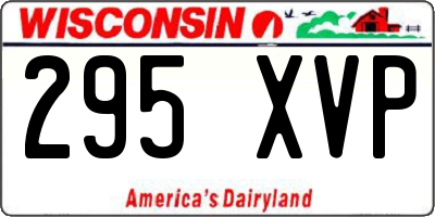 WI license plate 295XVP