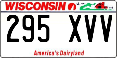 WI license plate 295XVV