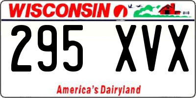 WI license plate 295XVX