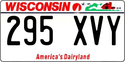 WI license plate 295XVY