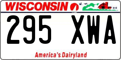 WI license plate 295XWA