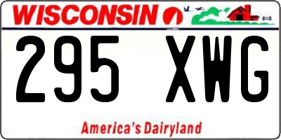 WI license plate 295XWG