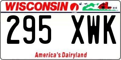 WI license plate 295XWK