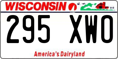 WI license plate 295XWO