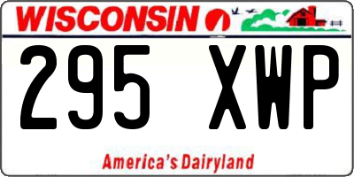 WI license plate 295XWP