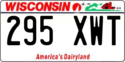WI license plate 295XWT