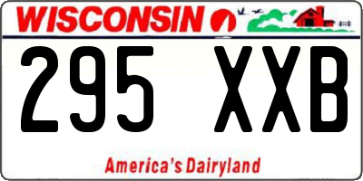 WI license plate 295XXB