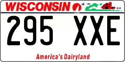 WI license plate 295XXE