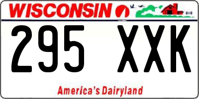 WI license plate 295XXK
