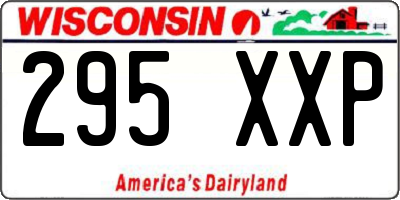 WI license plate 295XXP