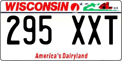 WI license plate 295XXT