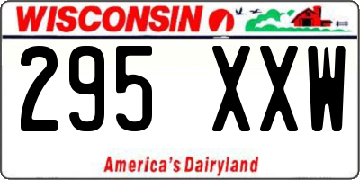 WI license plate 295XXW