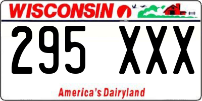 WI license plate 295XXX