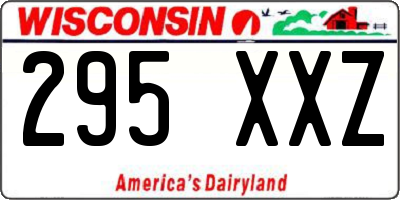 WI license plate 295XXZ
