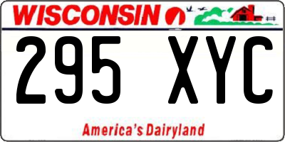 WI license plate 295XYC