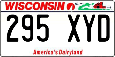 WI license plate 295XYD