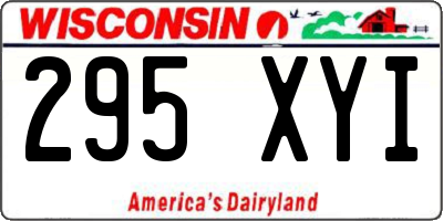 WI license plate 295XYI