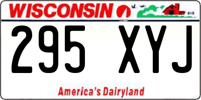 WI license plate 295XYJ