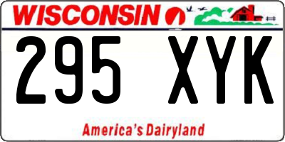 WI license plate 295XYK