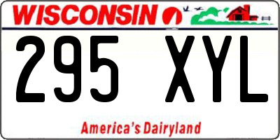 WI license plate 295XYL