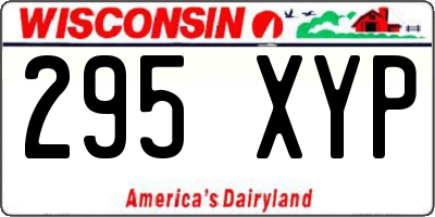 WI license plate 295XYP