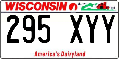 WI license plate 295XYY